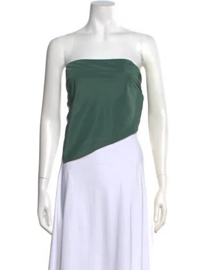 Pre-owned Tibi Strapless Top W/ Tags In Green