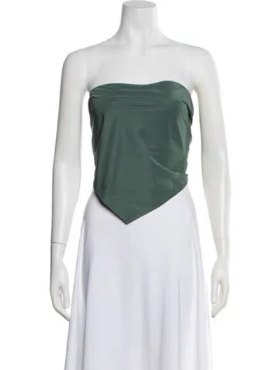 Pre-owned Tibi Strapless Top W/ Tags In Green