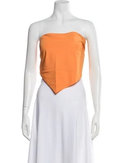 Pre-owned Tibi Strapless Top W/ Tags In Orange