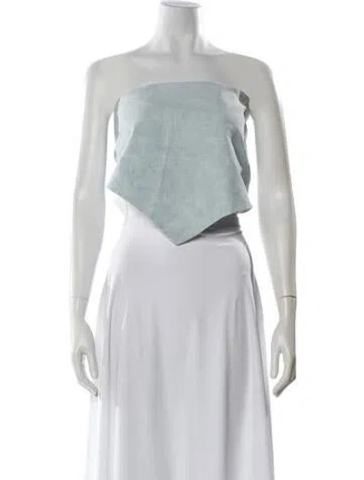 Pre-owned Tibi Strapless Top In White