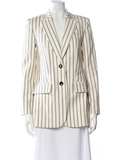 Pre-owned Tibi Striped Blazer In Neutral