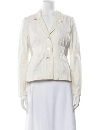 Pre-owned Tibi Striped Blazer In Neutral