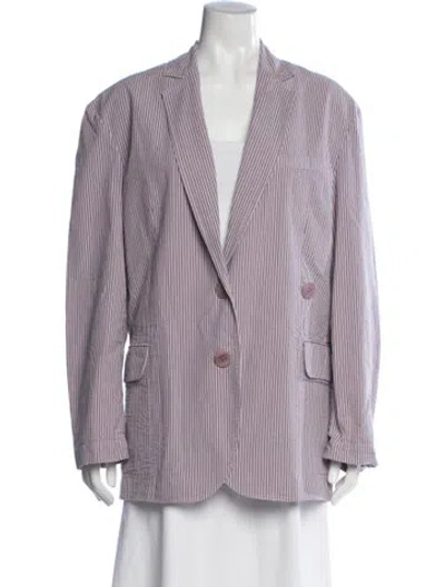 Pre-owned Tibi Striped Blazer In Purple