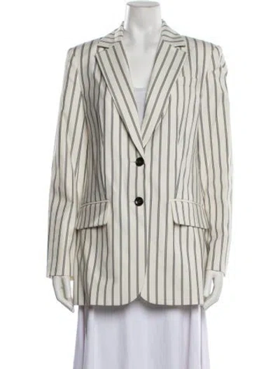 Pre-owned Tibi Striped Blazer W/ Tags In Neutrals