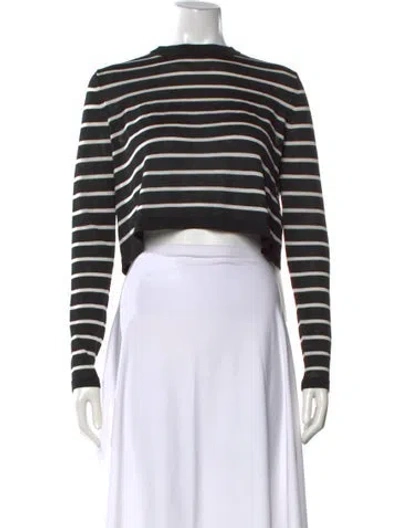 Pre-owned Tibi Striped Crew Neck Sweater In Multi