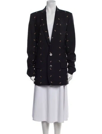 Pre-owned Tibi Striped Jacket In Blue