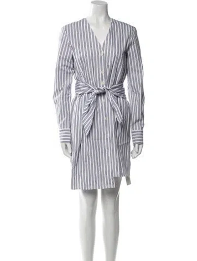 Pre-owned Tibi Striped Knee-length Dress In Multi