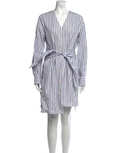 Pre-owned Tibi Striped Knee-length Dress In Multi