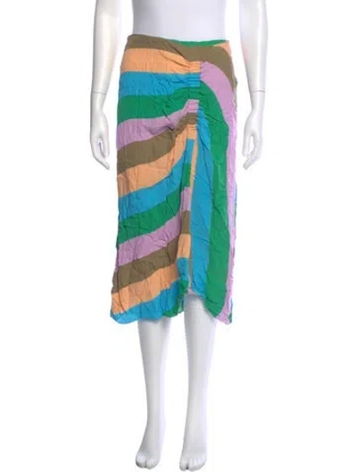 Pre-owned Tibi Striped Knee-length Skirt In Multi