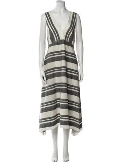 Pre-owned Tibi Striped Midi Length Dress In Multi