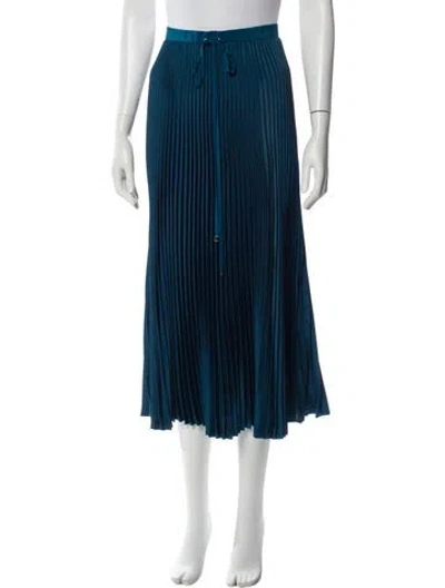 Pre-owned Tibi Striped Midi Length Skirt In Blue