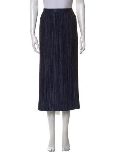Pre-owned Tibi Striped Midi Length Skirt In Blue