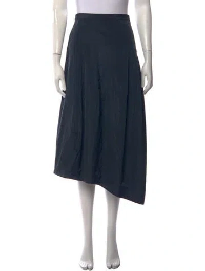 Pre-owned Tibi Striped Midi Length Skirt In Blue