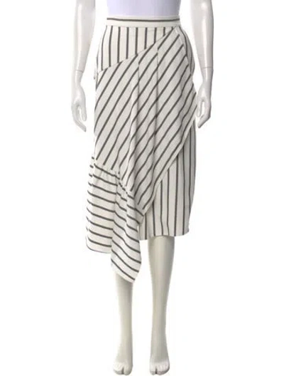 Pre-owned Tibi Striped Midi Length Skirt In Multi