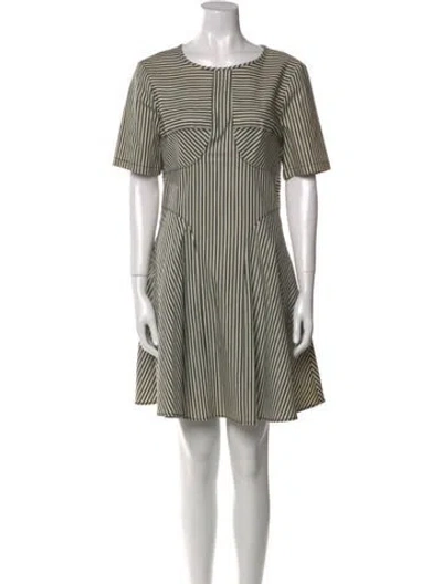 Pre-owned Tibi Striped Mini Dress In Multi