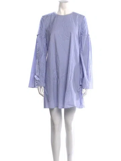 Pre-owned Tibi Striped Mini Dress W/ Tags In Blue