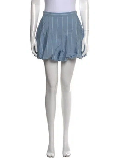 Pre-owned Tibi Striped Mini Shorts In Blue