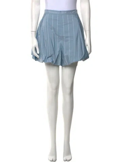 Pre-owned Tibi Striped Mini Shorts In Blue