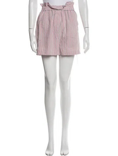 Pre-owned Tibi Striped Mini Shorts In Pink