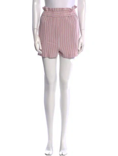 Pre-owned Tibi Striped Mini Shorts In Pink