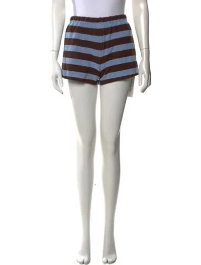 Pre-owned Tibi Striped Mini Shorts W/ Tags In Purple