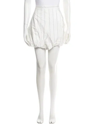 Pre-owned Tibi Striped Mini Shorts W/ Tags In White