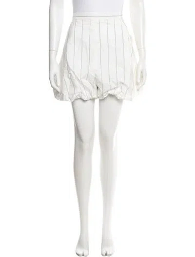 Pre-owned Tibi Striped Mini Shorts W/ Tags In White