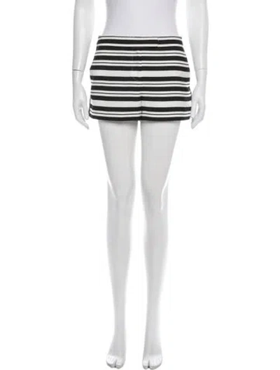 Pre-owned Tibi Striped Mini Shorts In White