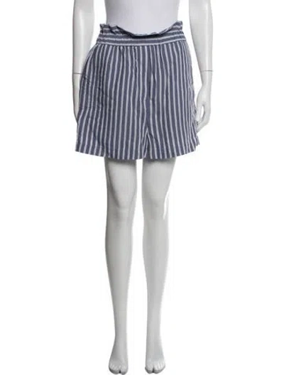 Pre-owned Tibi Striped Mini Shorts In White