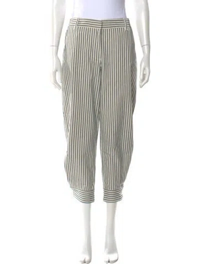 Pre-owned Tibi Striped Skinny Leg Pants In Multi
