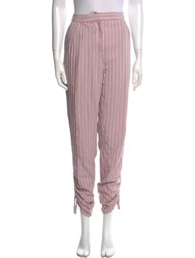 Pre-owned Tibi Striped Skinny Leg Pants In Pink