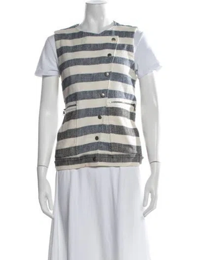 Pre-owned Tibi Striped Vest In Neutrals