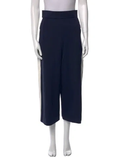 Pre-owned Tibi Striped Wide Leg Pants In Blue