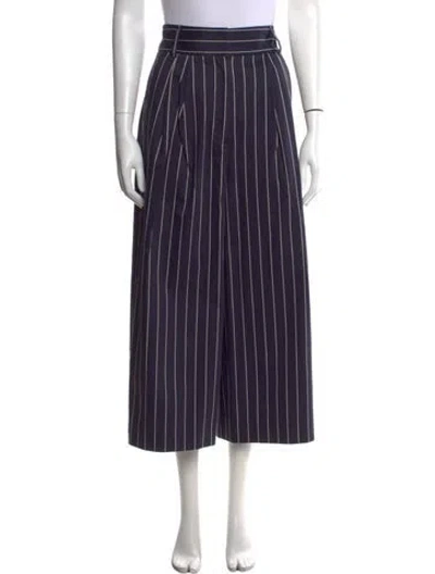 Pre-owned Tibi Striped Wide Leg Pants In Multi
