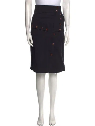 Pre-owned Tibi Studded Accents Knee-length Skirt In Black