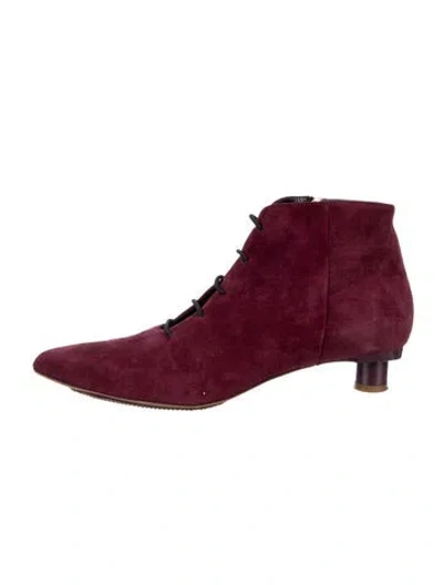 Pre-owned Tibi Suede Boots In Purple