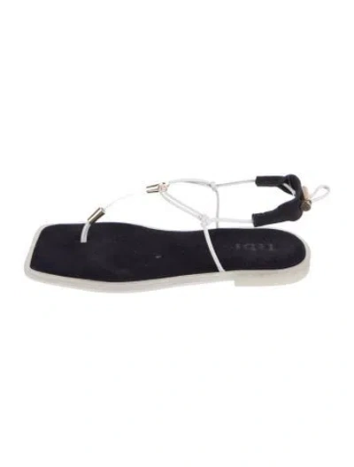 Pre-owned Tibi Suede Flats In Blue