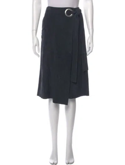 Pre-owned Tibi Suede Knee-length Skirt In Blue