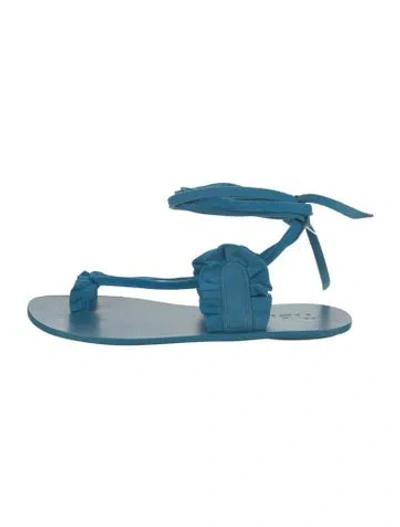 Pre-owned Tibi Suede Sandals In Blue