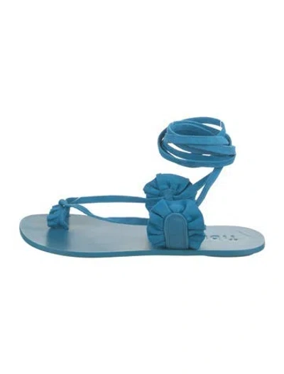 Pre-owned Tibi Suede Sandals In Blue