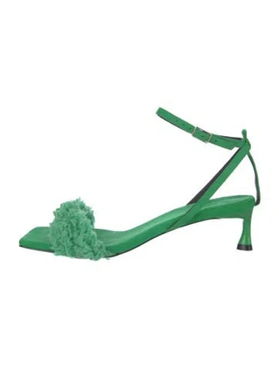 Pre-owned Tibi Suede Sandals In Green