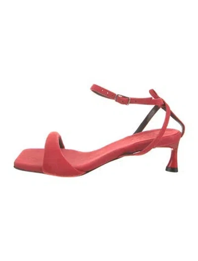 Pre-owned Tibi Suede Sandals In Red