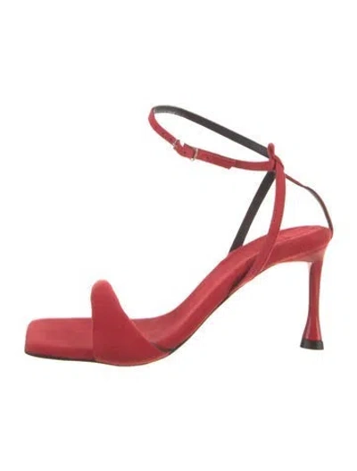Pre-owned Tibi Suede Sandals In Red