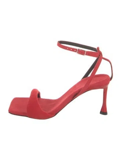 Pre-owned Tibi Suede Sandals In Red