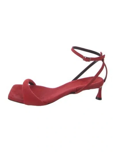 Pre-owned Tibi Suede Sandals In Red