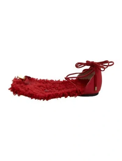 Pre-owned Tibi Suede Sandals In Red