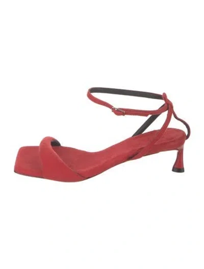 Pre-owned Tibi Suede Sandals In Red