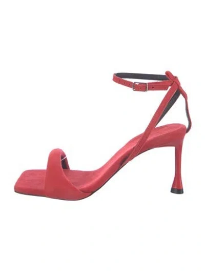 Pre-owned Tibi Suede Sandals In Red