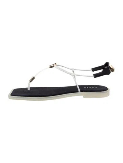 Pre-owned Tibi Suede Sandals W/ Tags In White