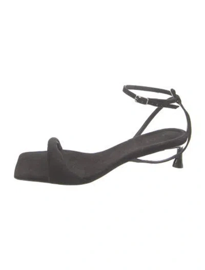 Pre-owned Tibi Suede Slingback Sandals In Black